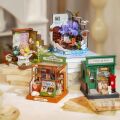 RoboTime 3D wooden puzzle Miniature house Bookstore